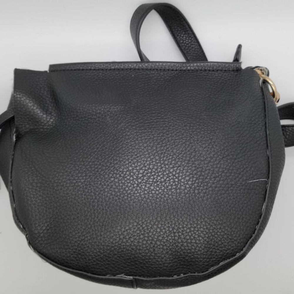 Shiraleah Embossed Vegan Leather Adjustable Crossbody Bag Black